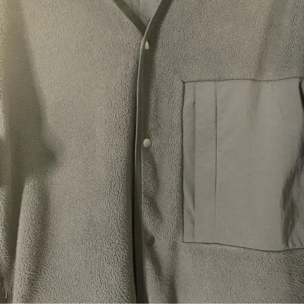 Lululemon Mens black snap button fleece cardigan L